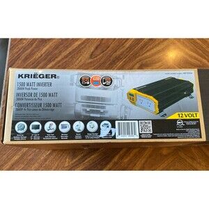 Krieger 1500 Watts Power Inverter 12V to 110V Car RV Emergency Power For Travel